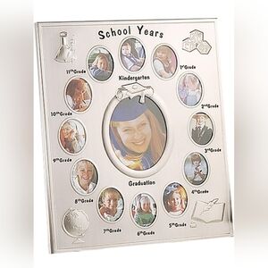 Elegance School Years K-12 Picture Frame,  Silver - NWOT